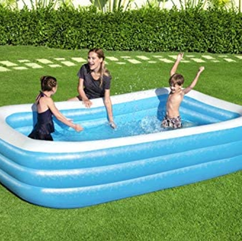 H2OGO! Rectangle 10’ Inflatable Family Pool